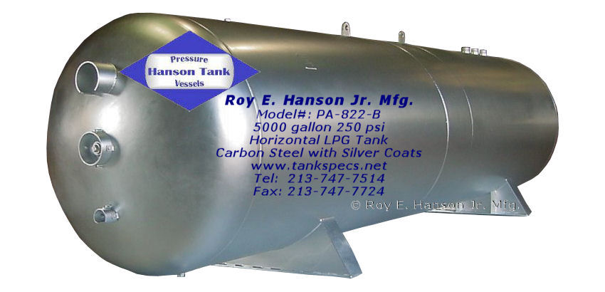 Horizontal Tank Gallon 5000 Lpg Propane 250 Tanks Psig Manufacturer Gas Asm...