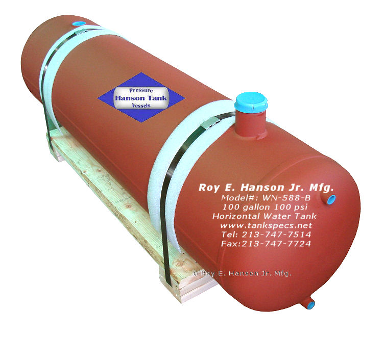 100 gallon Horizontal Water Tank WN-588-B.