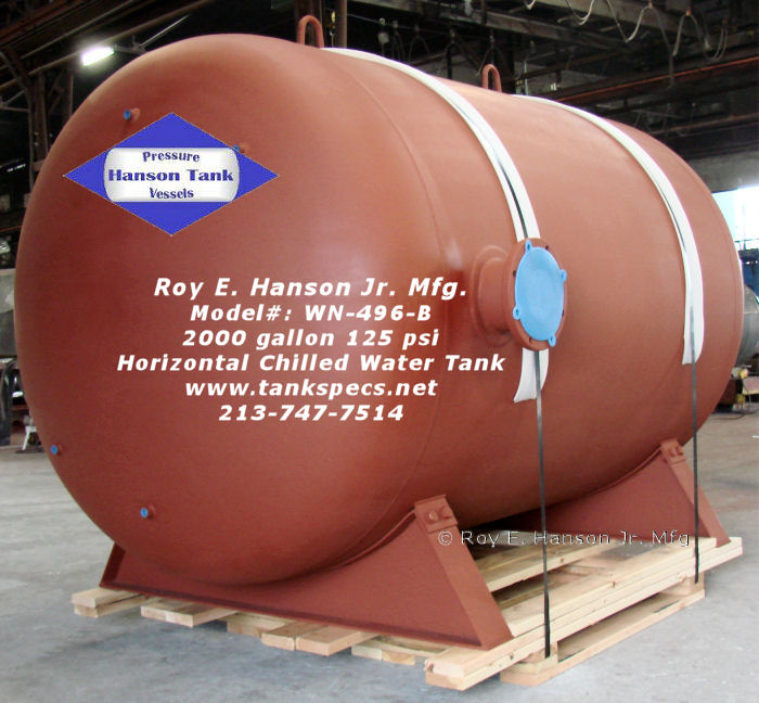 2000 gallon chilled buffer tank - Horizontal Carbon Steel Chilled Water ...