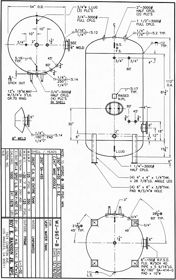 1000-gallon-carbon-steel-vertical-water-tank-specs-drawing-wj967b